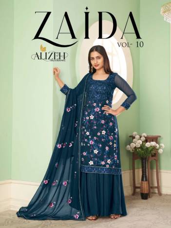 Zaida Vol 10 By Alizeh Designer Partywear Salwar Kameez Collection